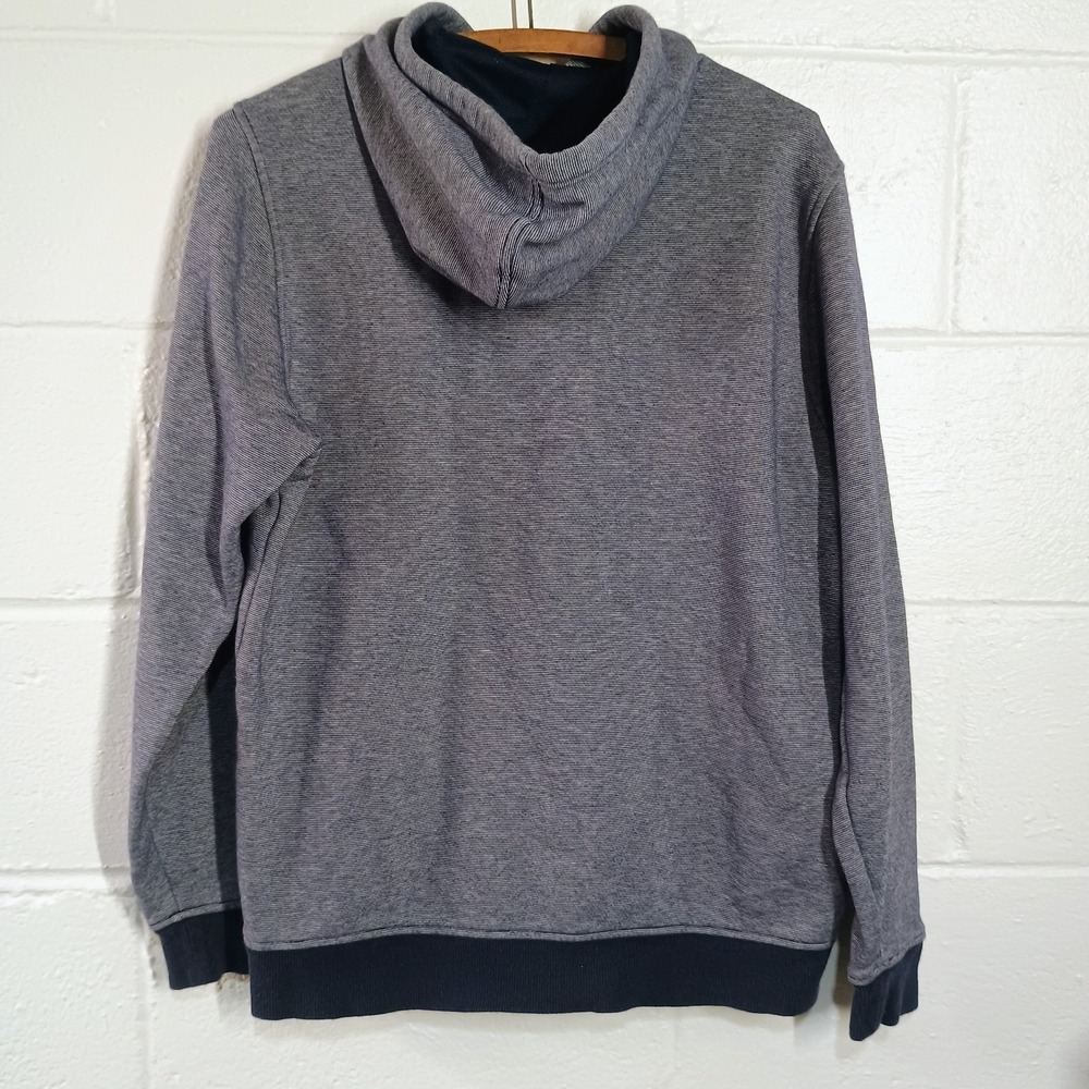Under Armour Coldwear Hoodie Mens‎ M Cotton Navy Blue Pin Stripe Logo Sweatshirt - Picture 4 of 7